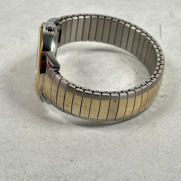 Timex Watch 35mm Date Indiglo Two Tone Stretchy Casual Classic New Battery - Picture 9 of 16